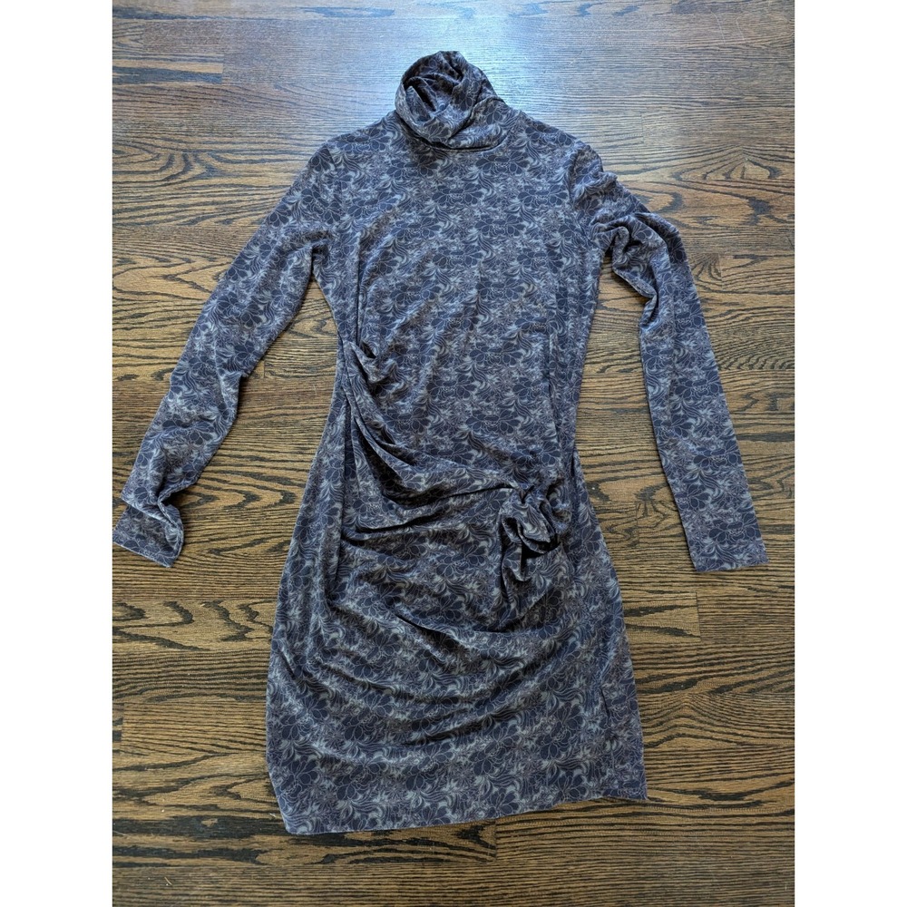 Women's Sisley Made Italy Turtleneck Y2K Body Con Dress Tunic Size M Medium 34